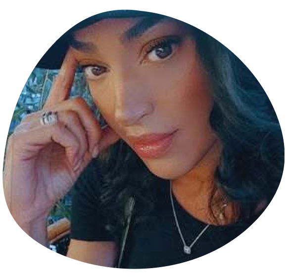 Nadia working on laptop